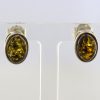 German Baltic Amber Classic Stud Earrings In 925 Silver Handmade ST0090 RRP£15!!!