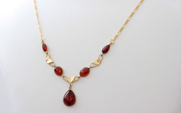 Italian Handmade German Baltic Amber Necklace in 9ct solid Gold- GN0024H RRP£595!!!