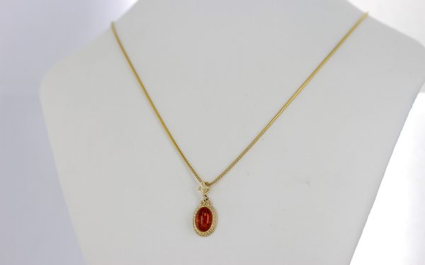 Italian Made Elegant German Baltic Amber Pendant in 9ct solid Gold -GP0104 RRP£145!!!