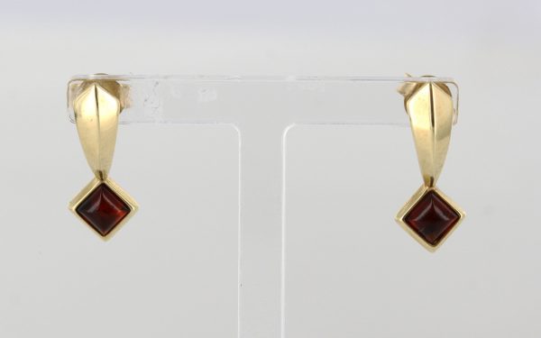 Italian Made Exquisite German Baltic Amber In 9ct Gold Studs GS0080 RRP£165!!!