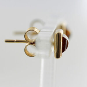 Italian Made German Baltic Amber Stud Earrings in 9ct Gold GS0020 RRP£125!!!