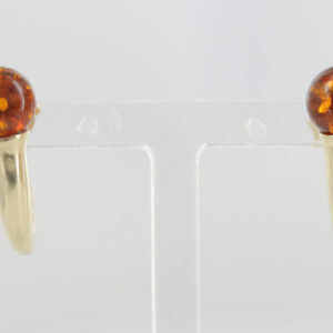 Italian Made Unique German Amber Studs In 9ct Solid Gold GS0036 RRP£295!!!