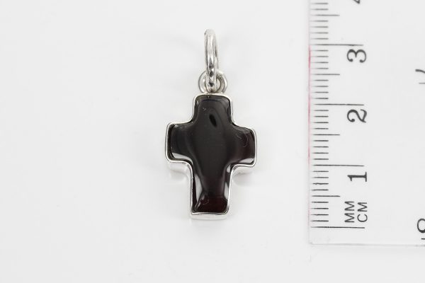 CROSS PENDANT HANDMADE UNIQUE German BALTIC AMBER IN 925 SILVER PD118 RRP£75!!!