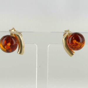 Italian Made German Unique Baltic Amber Studs In 9ct SOLID Gold GS0039 RRP£175!!!