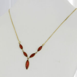 Italian Handmade German Baltic Amber Necklace in 9ct solid Gold- GN0053 RRP£425!!!