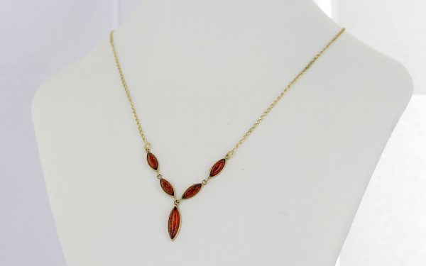 Italian Handmade German Baltic Amber Necklace in 9ct solid Gold- GN0053 RRP£425!!!