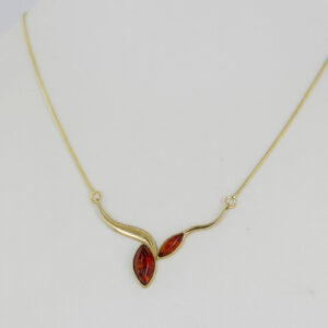 Italian Handmade German Baltic Amber Necklace in 9ct solid Gold- GN0062 RRP£525!!!