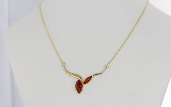 Italian Handmade German Baltic Amber Necklace in 9ct solid Gold- GN0062 RRP£525!!!