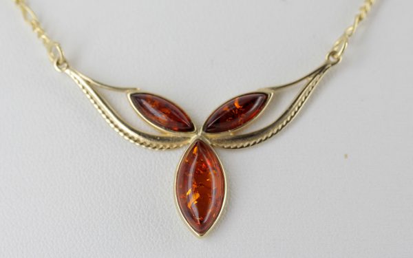 Italian Handmade German Baltic Amber Necklace in 9ct solid Gold- GN0063H RRP£525!!!