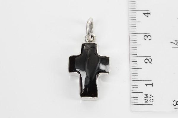 CROSS PENDANT HANDMADE UNIQUE GERMAN BALTIC AMBER IN 925 SILVER PD127 RRP£85!!!