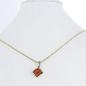 Italian Made Elegant German Baltic Amber Pendant in 9ct solid Gold GP0058 RRP£145!!!