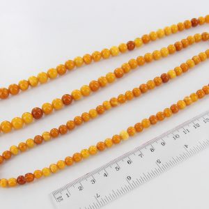 Antique German Baltic Amber Unique Butterscotch Beaded Necklace A0120 RRP£6250!!