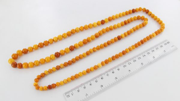 Antique German Baltic Amber Unique Butterscotch Beaded Necklace A0120 RRP£6250!!