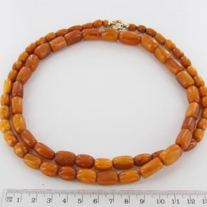 Antique German Baltic Amber Unique Butterscotch Beaded Necklace A0124 RRP5500!!!