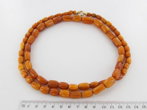 Antique German Baltic Amber Unique Butterscotch Beaded Necklace A0124 RRP5500!!!