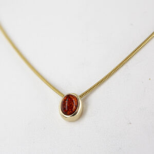 Italian Handmade Modern Elegant German Baltic Amber Pendant in 9ct solid Gold GP0170-RRP£125!!!