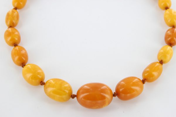 Antique German Baltic Amber Unique Butterscotch Beaded Necklace A0130 RRP£2950!!