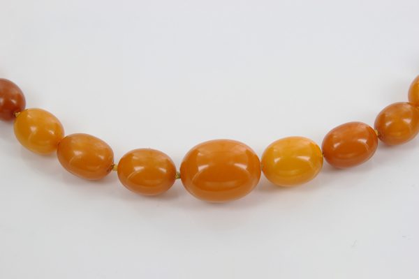 Antique German Baltic Amber Unique Butterscotch Beaded Necklace A0132 RRP£3950!!!