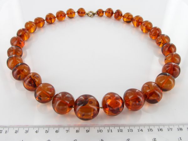 German Baltic Amber Natural Unique Bead Necklace Handmade A309 – RRP£1600!!!