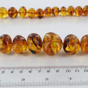 German Baltic Amber Natural Unique Bead Large Necklace Handmade A307 RRP2350!!!