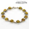 HANDMADE CLASSIC GERMAN BALTIC AMBER BRACELET 925 STERLING SILVER BR055 RRP£129!!!