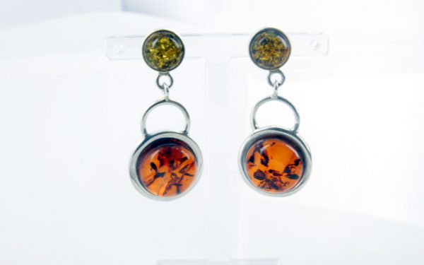 GERMAN BALTIC HANDMADE AMBER ELEGANT EARRINGS 925 SILVER E0059 RRP£70.00!!!