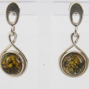 Italian Made Elegant German Baltic Amber 925 Silver Earrings E0100 RRP£30!!!