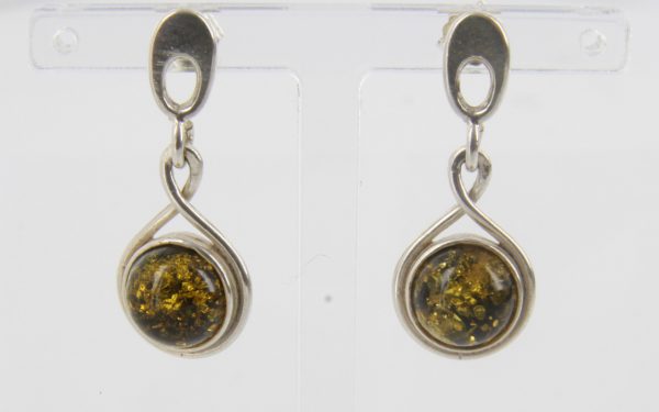 Italian Made Elegant German Baltic Amber 925 Silver Earrings E0100 RRP£30!!!