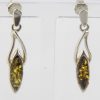 Italian Made Elegant German Baltic Amber 925 Silver Earrings E0101 RRP£30!!!