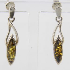 Italian Made Elegant German Baltic Amber 925 Silver Earrings E0101 RRP£30!!!