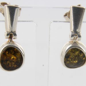 Italian Style Elegant German Baltic Amber 925 Silver Earrings E0103 RRP£45!!!