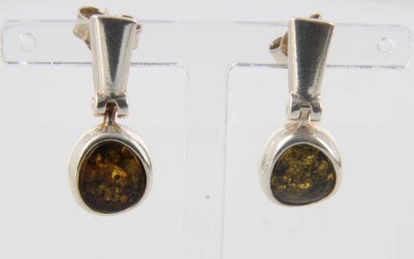 Italian Style Elegant German Baltic Amber 925 Silver Earrings E0103 RRP£45!!!