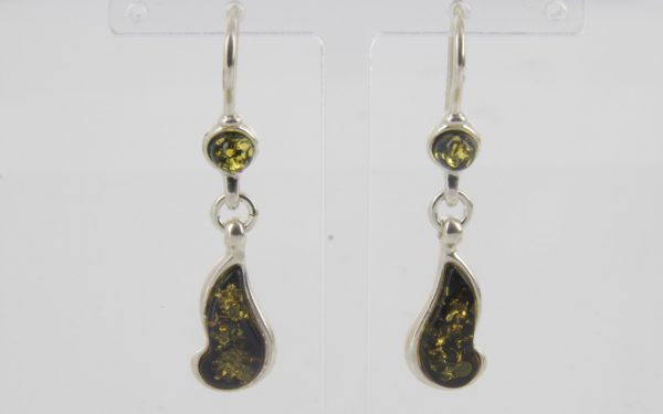 Italian Style Elegant German Baltic Amber 925 Silver Earrings E0096 RRP£35!!!