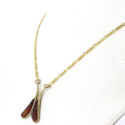 Italian Made Modern German Baltic Amber Necklace in 9ct solid Gold- GN0037 RRP£395!!!