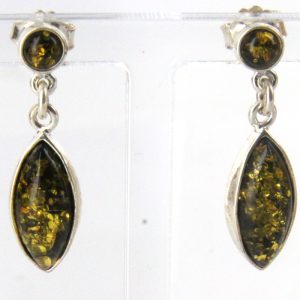 Italian Style Elegant German Baltic Amber 925 Silver Earrings E0114 RRP£35!!!