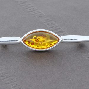 Amber Brooch German Baltic Amber 925 silver unique handmade - BD0122 RRP£50!!!