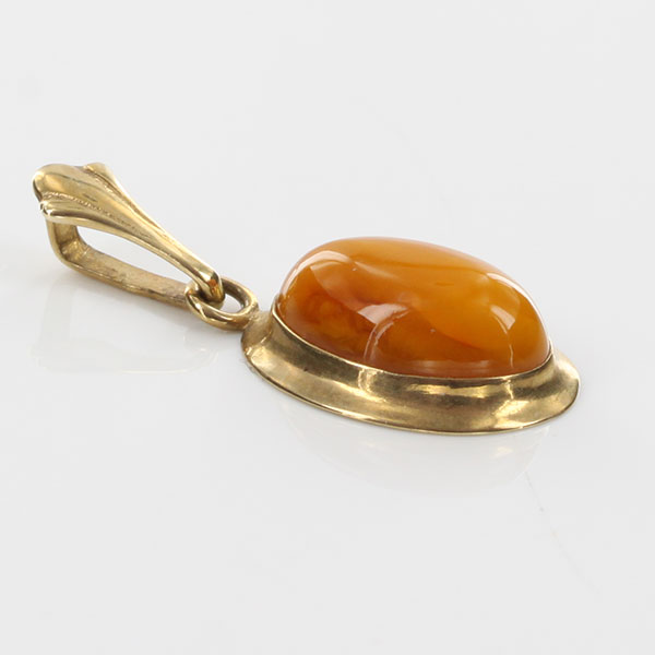 Italian Made Antique German Butterscotch Baltic Amber Pendant In 9ct solid Gold GP0005Y RRP£165!!!