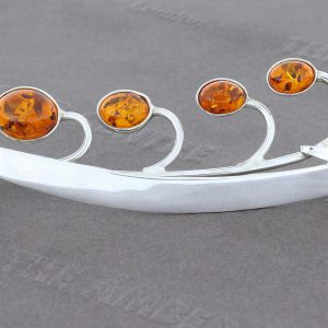 Amber Brooch German Baltic Amber 925 Silver Unique Handmade – BD0121 RRP£95!!!