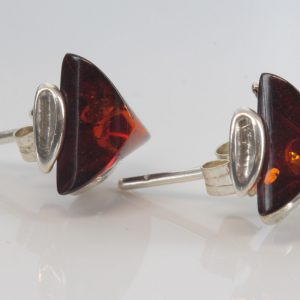 Italian Style German Baltic Amber Stud Earrings 925 Silver ST0054 RRP£20.00!!!