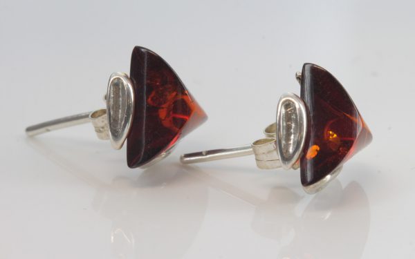 Italian Style German Baltic Amber Stud Earrings 925 Silver ST0054 RRP£20.00!!!