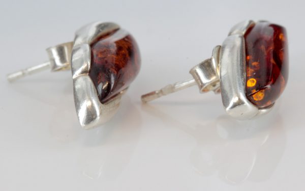 Elegant Italian Style Baltic Amber Stud Earrings 925 Silver ST0057 RRP£34.95!!!