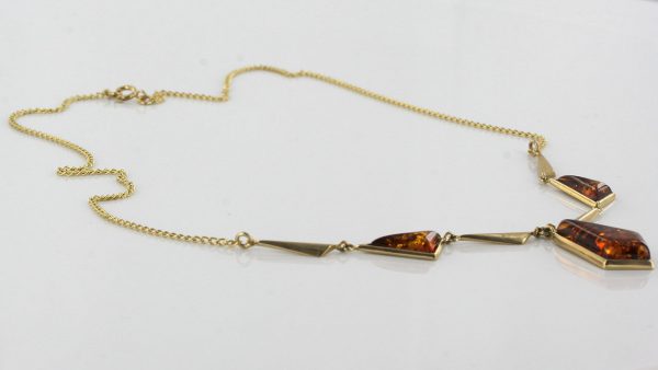 Italian Handmade German Baltic Amber Necklace in 9ct solid Gold- GN0031 RRP£795!!!