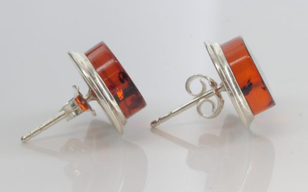 Elegant Italian Style Baltic Amber Stud Earrings 925 Silver ST0058 RRP£40!!!