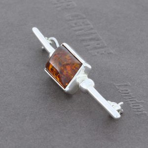 Amber Brooch German Baltic Amber 925 silver unique handmade - BD0113 RRP£40!!!