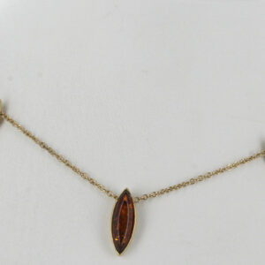 Italian Handmade German Baltic Amber Necklace in 9ct Gold- GN0047 RRP£475!!!