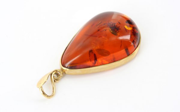 Italian Made Baltic German Amber Pendant in 18ct Solid Gold GP0995 RRP£625!!!