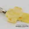 MILKY BUTTERSCOTCH BALTIC AMBER,925 SILVER LOOP,CROSS PENDANT-PE0121 RRP£40!!!