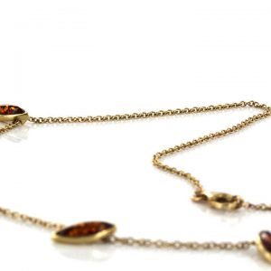 Italian Handmade German Baltic Amber Necklace in 9ct solid Gold- GN0045 RRP£475!!!