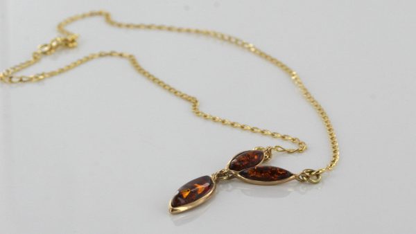 Italian Handmade German Baltic Amber Necklace in 9ct solid Gold- GN0046 RRP£325!!!