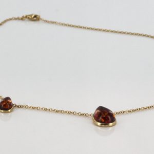 Italian Handmade German Baltic Amber Necklace in 9ct solid Gold- GN0026 RRP£425!!!